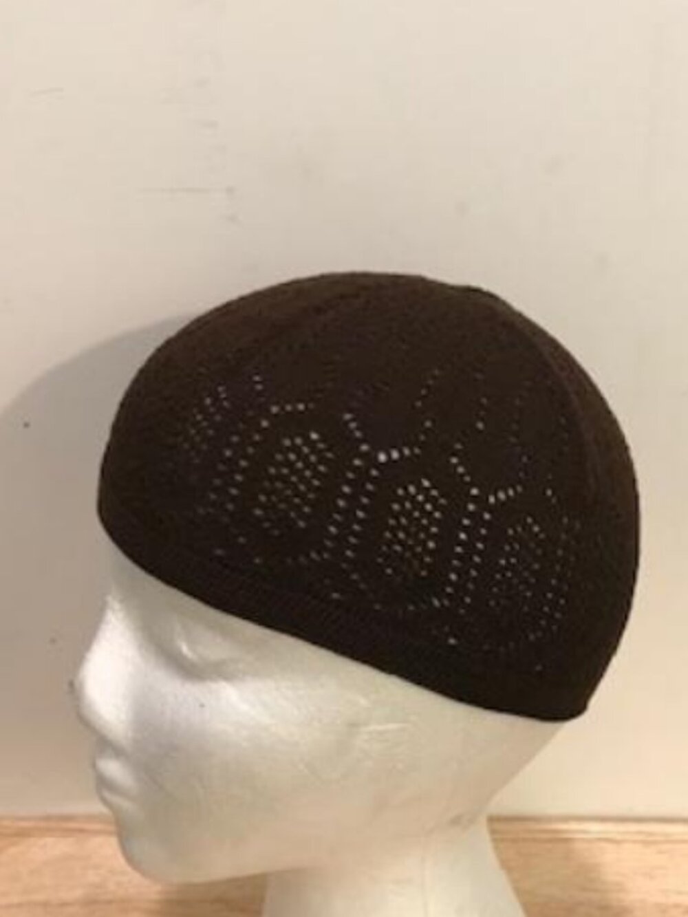 Back To School Turkish Knit Cotton Kufi Mercan Skull Cap Dark Brown